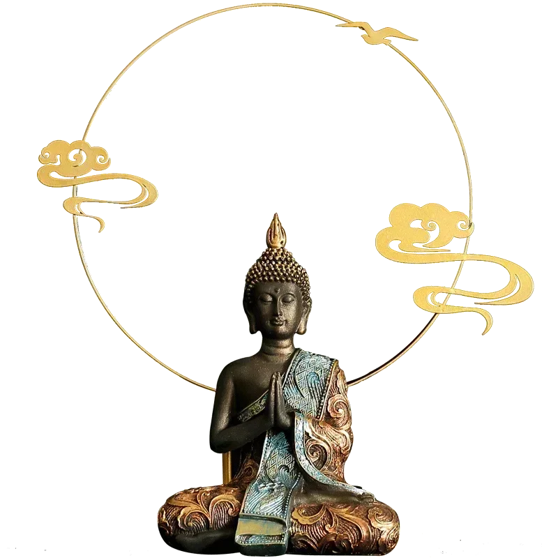 Große Buddha-Statue Thailand grün Harz handgefertigt Skulptur Meditation Deko